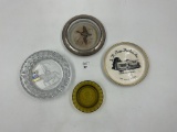 4 ADV - Mcm cut glass beyer engraved knight - mcm flying duck glass silver plated - S.R. clapp