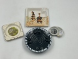 4 ceramic ashtrays