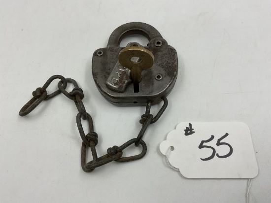 C&NW padlock & key