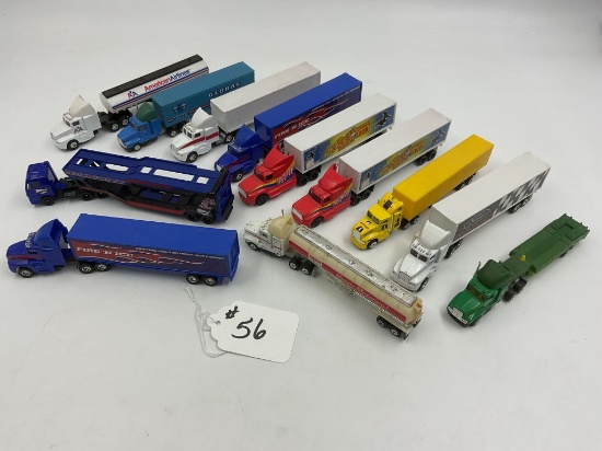 Flat HO trucks w/trailers