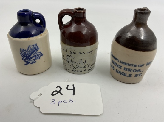 Stoneware Height-2 3/4, Height- 2 1/4, Height- 3 1/2