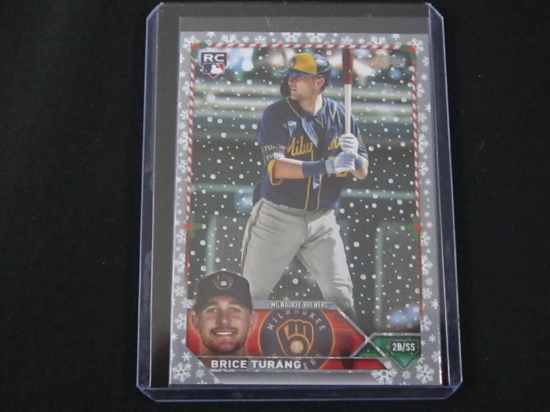 2023 TOPPS HOLIDAY BRICE TURANG RC METALLIC FLAKE