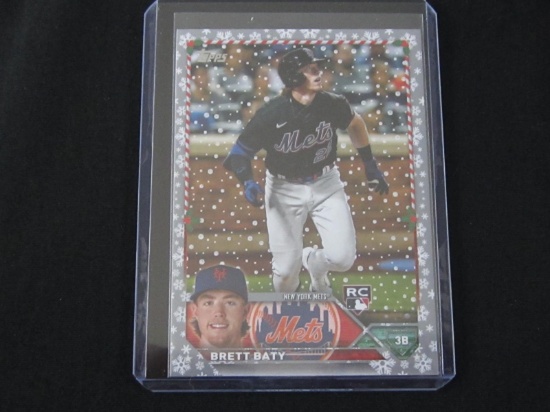 2023 TOPPS HOLIDAY BRETT BATY RC SP METALLIC FLAKE