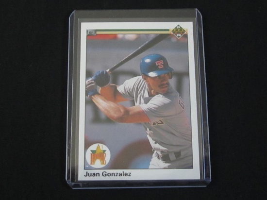 1990 UPPER DECK JUAN GONZALEZ ROOKIE RANGERS