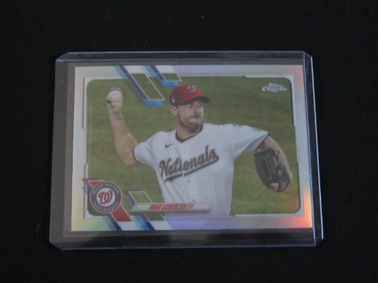 2021 TOPPS CHROME MAX SCHERZER REFRACTOR