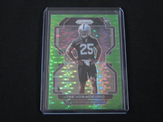 2021 PANINI PRIZM TRE'VON MOEHRIG RC NEON GREEN