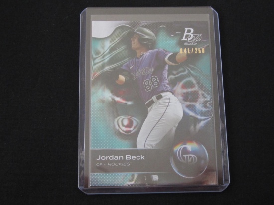 2023 BOWMAN PLATINUM PROSPECT JORDAN BECK /250