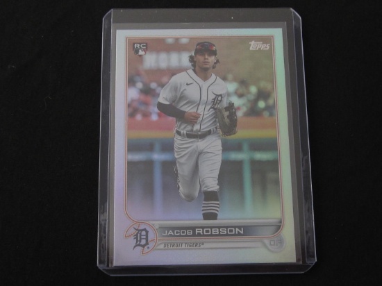 2022 TOPPS JACOB ROBBSON RC RAINBOW FOIL TIGERS