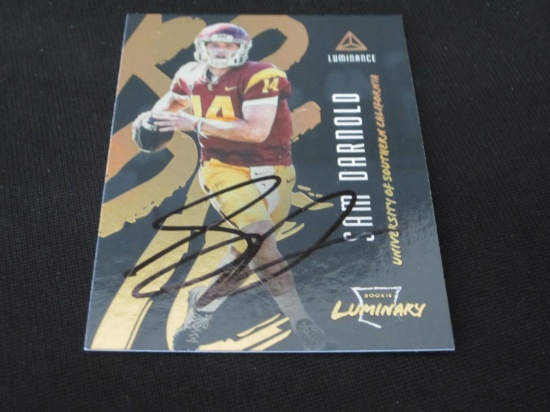 SAM DARNOLD SIGNED ROOKIE CARD W COA