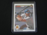1990 UPPER DECK JUAN GONZALEZ ROOKIE RANGERS