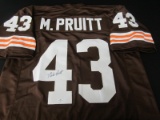 MIKE PRUITT SIGNED JERSEY WITH FSG COA BROWNS