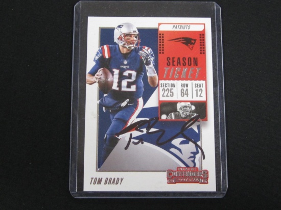 TOM BRADY SIGNED TRADING CARD WITH RED CARPET COA