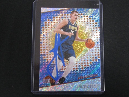 NIKOLA JOKIC SIGNED TRADING CARD WITH FSG COA