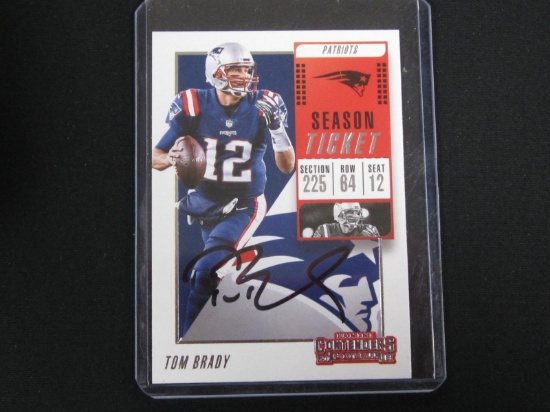 TOM BRADY SIGNED TRADING CARD WITH RED CARPET COA