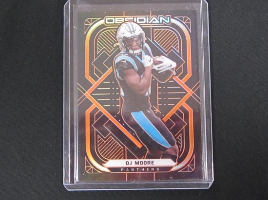 2021 OBSIDIAN DJ MOORE SP /75 ORANGE ETCH PANTHERS