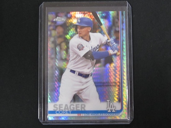 2019 TOPPS CHROME COREY SEAGER RC SILVER HYPER PRISM