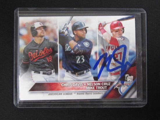 MIKE TROUT SIGNED TRADING CARD WITH PRO CERT COA