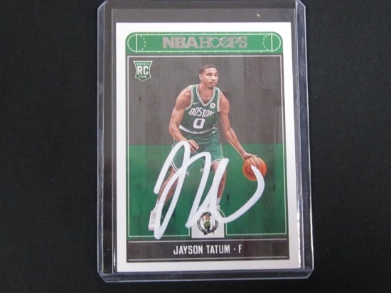JAYSON TATUM SIGNED ROOKIE CARD WITH FSG COA