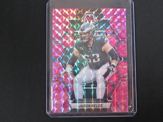 2023 MOSAIC JASON KELCE PINK CAMO PRIZM EAGLES