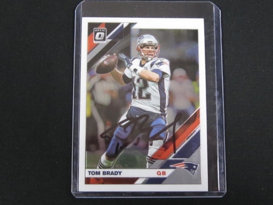 TOM BRADY SIGNED TRADING CARD WITH RED CARPET COA