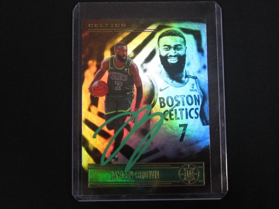JAYLEN BROWN SIGNED TRADING CARD WITH FSG COA