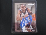 GRANT HILL SIGNED TRADING CARD WITH PRO CERT COA