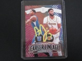 ANTHONY DAVIS SIGNED TRADING CARD WITH FSG COA