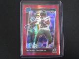2021 DONRUSS OPTIC MICHAEL CARTER RC RED HYPER