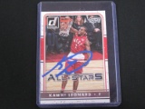KAWHI LEONARD SIGNED TRADING CARD WITH FSG COA