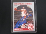 DOMINIQUE WILKINS SIGNED TRADING CARD WITH FSG COA