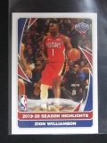 2021 PANINI STICKER ZION WILLIAMSON PELICANS