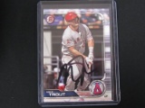 MIKE TROUT SIGNED TRADING CARD WITH PRO CERT COA