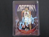 GRANT HILL SIGNED TRADING CARD WITH PRO CERT COA