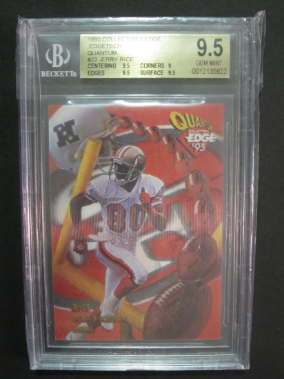 1995 Collectors Edge Edgetech Quantum #22 Jerry Rice Beckett 9.5 GM MT