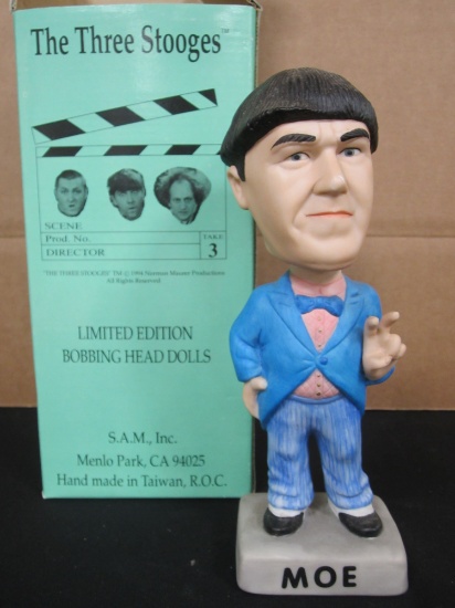 Moe "The Three Stooges" Limited Edition Bobbing Head Doll