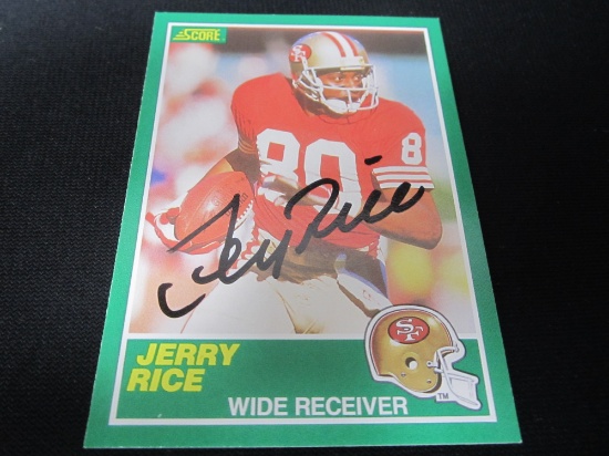 Jerry Rice San Francisco 49ers Signed. Card Certified w COA