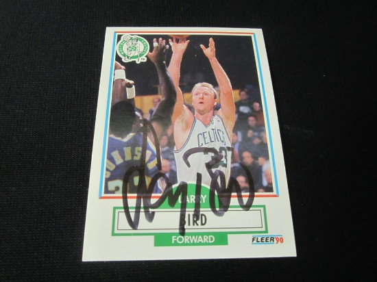 Larry Bird Boston Celtics Signed Card Certified w COA