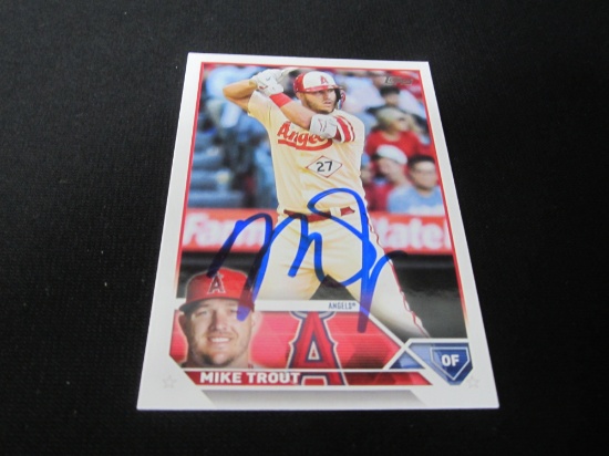 Mike Trout Angels Signed Card Certified w COA