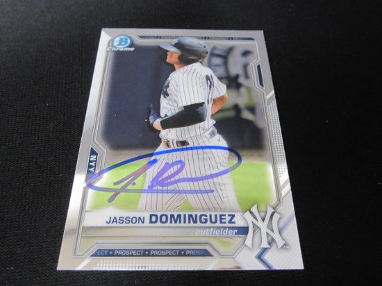 Jasson Dominguez Signed Card Certified w COA