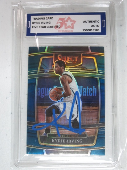 Kyrie Irving Authentic Autographed Card Five Star Graded