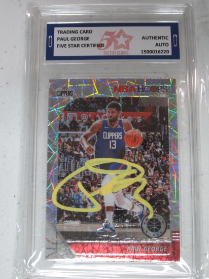 Paul George Authentic Autographed Trading Card Five Star Certified