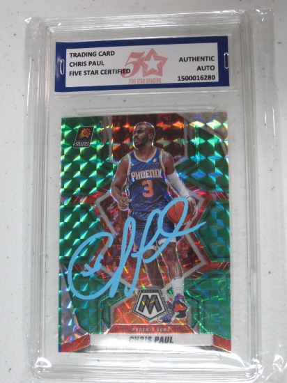 Chris Paul Authentic Autographed Trading Card Five Star Graded