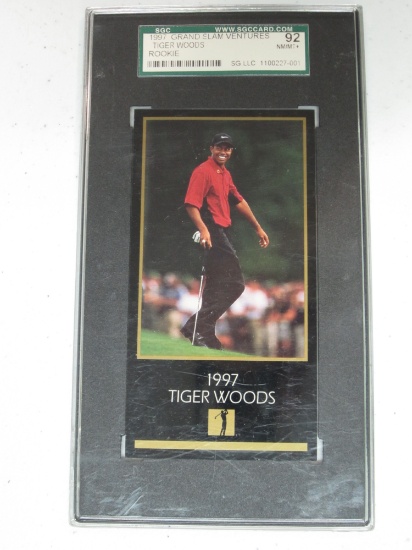1997 Grand Slam Ventures Tiger Woods Rookie 92 NM