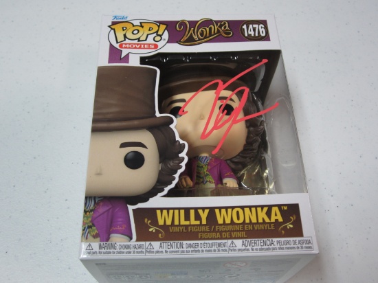 Timothee Chalamet Signed Willy Wonka Funko Pop Certified w COA