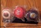 x3 Vintage cleveland indians ball lot with indians emblem