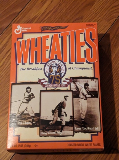 unopened 1 Wheaties 1995 The Negro Leagues 75th Commemorative Year