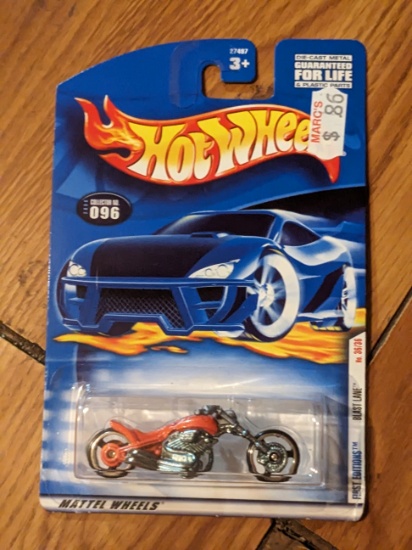 un-opened Hot Wheels 2001 Blast Lane motorcycle