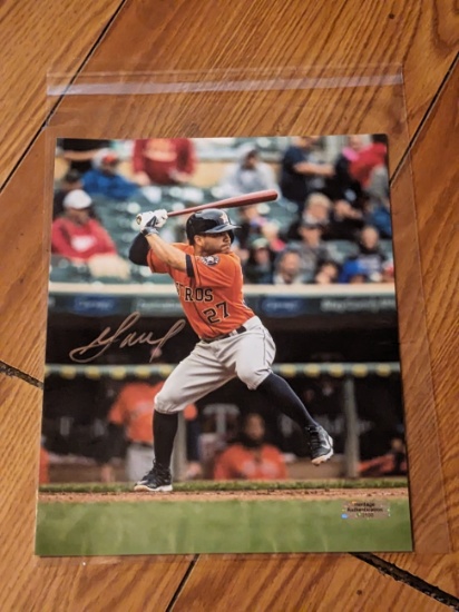 Jose Altuve autographed 8x10 photo with coa sticker only