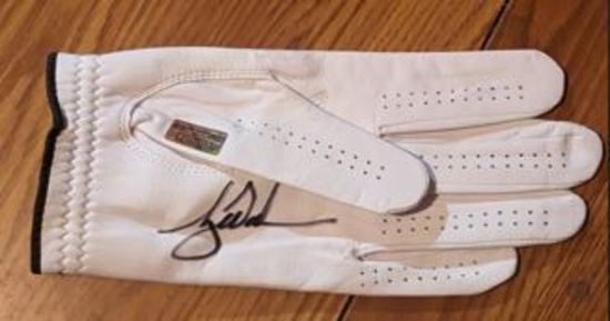 Tiger Woods autographed glove with coa