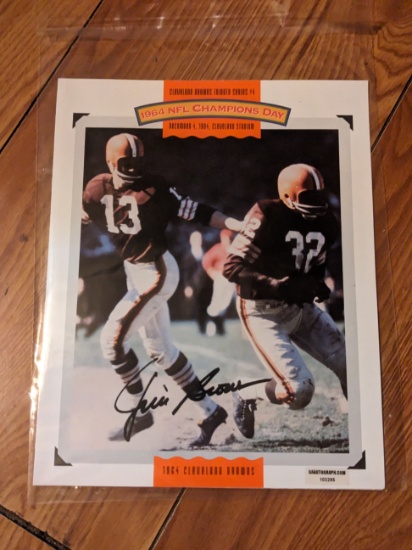 Jim Brown autographed 8x10 photo with coa